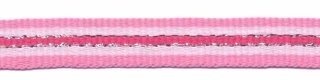 Roze-wit-zilver-fuchsia streep grosgrain/ribsband 10 mm (ca. 45 m)