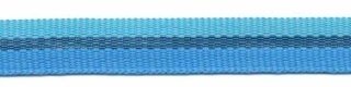 Aqua blauw-zilver-blauw streep grosgrain/ribsband 10 mm (ca. 45 m)