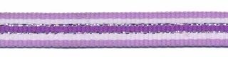 Lila-wit-zilver-paars streep grosgrain/ribsband 10 mm (ca. 45 m)