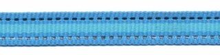 Blauw-zilver-aqua blauw streep grosgrain/ribsband 10 mm (ca. 45 m)