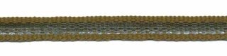 Legergroen-zilver grosgrain/ribsband 7 mm (ca. 25 m)