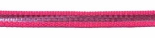 Fuchsia-zilver grosgrain/ribsband 7 mm (ca. 25 m)