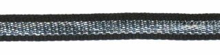 Zwart-zilver grosgrain/ribsband 7 mm (ca. 25 m)