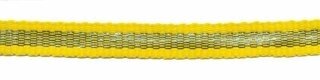 Geel-zilver grosgrain/ribsband 7 mm (ca. 25 m)