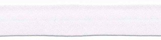 Wit gevouwen biaisband 13 mm (ca. 10 meter)