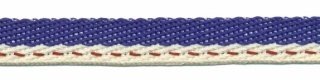 Kobalt blauw-creme 'Japans' band 10 mm (ca. 25 m)