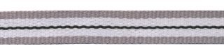 Grijs-wit-zwart streep grosgrain/ribsband 10 mm (ca. 25 m)