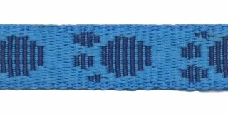 Tassenband 20 mm pootje blauw/zwart (ca. 5 m)