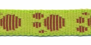 Tassenband 20 mm pootje felgroen/bordeaux (ca. 5 m)