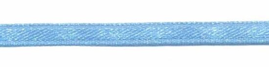 Licht blauw dubbelzijdig satijnband 4 mm (ca. 90 m)