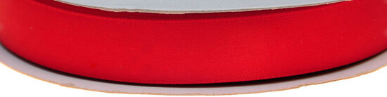 Rood dubbelzijdig satijnband 15 mm (ca. 30 m)