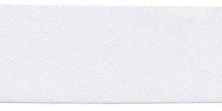 Wit #8/A ongevouwen biaisband 30 mm (ca. 10 meter)