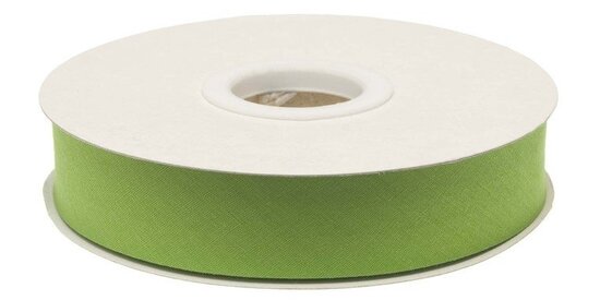 Gifgroen gevouwen biaisband 20 mm (20 meter)