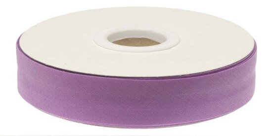 Lila gevouwen biaisband 20 mm (20 meter)