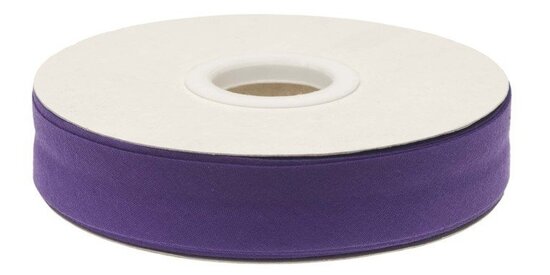 Paars gevouwen biaisband 20 mm (20 meter)