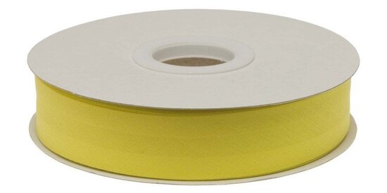 Citroen geel gevouwen biaisband 20 mm (20 meter)