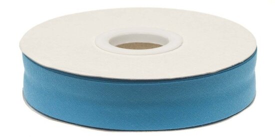 Petrol gevouwen biaisband 20 mm (20 meter)