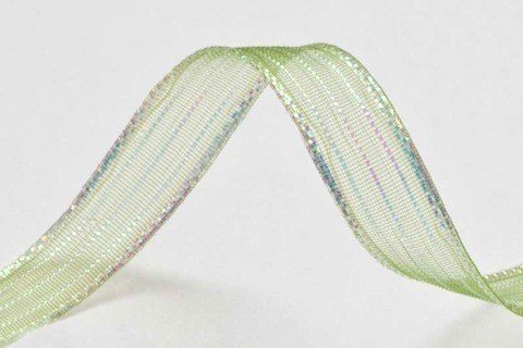 Metallic glanslint groen 10 mm (ca. 30 m)