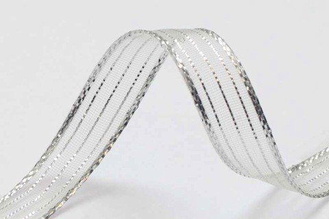 Metallic glanslint zilver 10 mm (ca. 30 m)