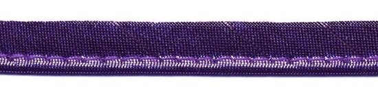 Paars metallic piping-/paspelband 10 mm (ca. 10 meter)