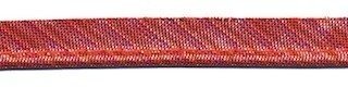 Rood gestreept metallic piping-/paspelband 10 mm (ca. 10 meter)