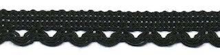 Sierband met lus-/schulprandje zwart 12 mm (ca. 32 meter)