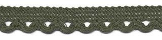 Sierband met lus-/schulprandje legergroen 12 mm (ca. 32 meter)
