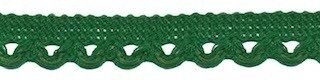 Sierband met lus-/schulprandje donker groen 12 mm (ca. 32 meter)