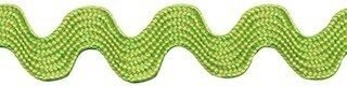 Limegroen zig-zag band 10 mm (ca. 16 meter)