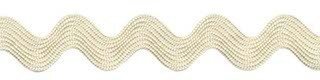 Creme zig-zag band 7 mm (ca. 32 meter)