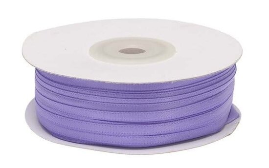 Lila dubbelzijdig satijnband 4 mm (ca. 90 m)