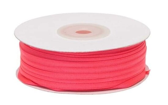 NEON roze dubbelzijdig satijnband 4 mm (ca. 90 m)