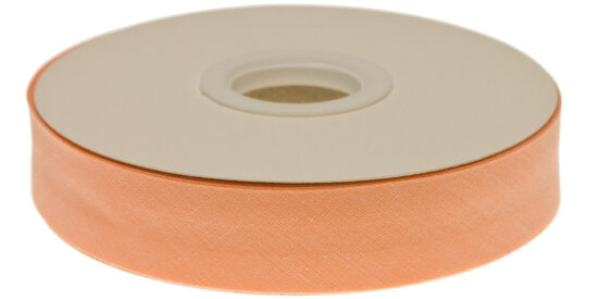 Zalm gevouwen biaisband 20 mm (20 meter)