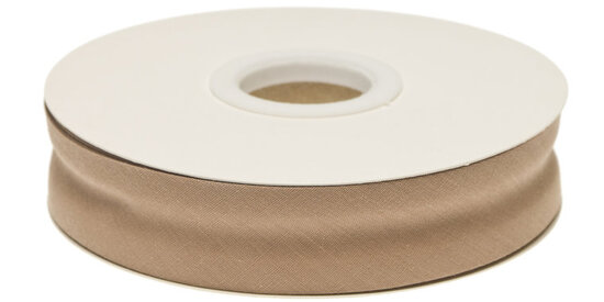 Zand gevouwen biaisband 20 mm (20 meter)