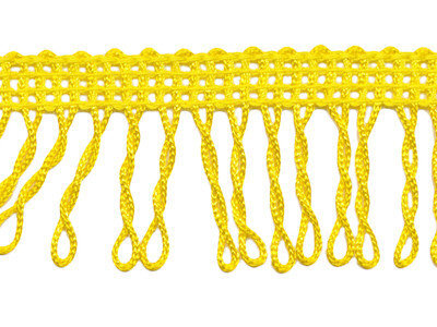 Franjeband gedraaid geel ca. 32 mm (ca. 22 meter)