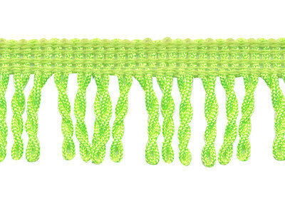 Franjeband gedraaid limegroen ca. 32 mm (ca. 22 meter)