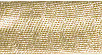 Goudkleurig gevouwen biaisband 25 mm (ca. 10 meter)