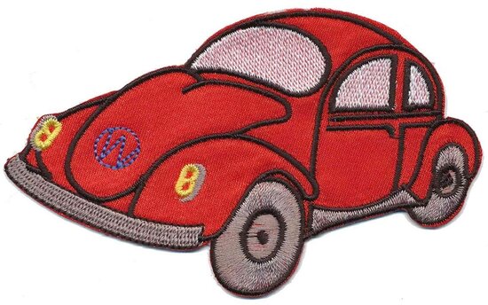 Applicatie auto 'VW Kever' rood 