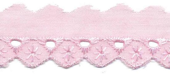Broderie roze 25 mm