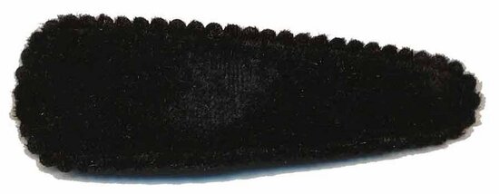 Haarknip met haarkniphoesje fluweel zwart 7 cm 