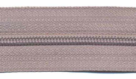 Rits licht grijs 25 mm (maat 3)