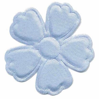 Applicatie bloem blauw groot