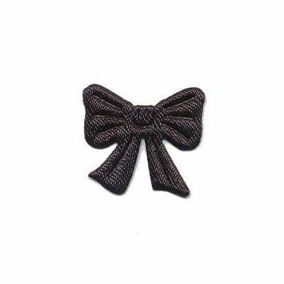 Strikje zwart 20 x 20 mm (5 stuks)