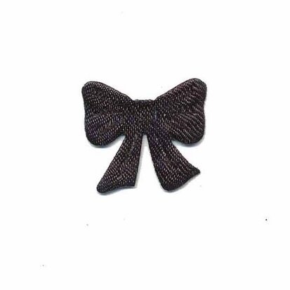 Strikje zwart 20 x 20 mm (5 stuks)