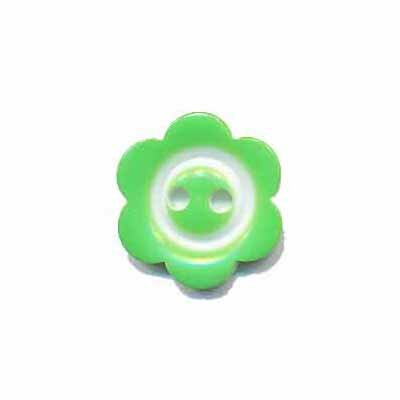 Bloemknoop met rand appel groen 15 mm