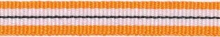 Oranje-wit-zwart streep grosgrain/ribsband 10 mm (ca. 25 m)