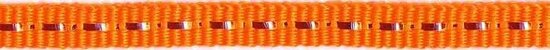 Oranje band met zilverdraad 7 mm (ca. 25 m)