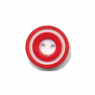 Knoop 'donut' klein rood 15 mm (ca. 50 stuks)