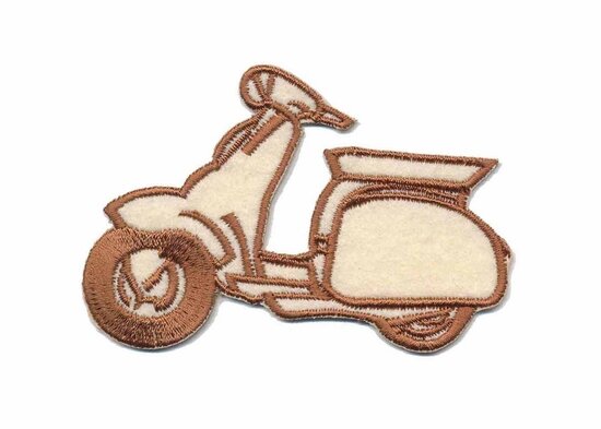 Applicatie scooter creme/bruin (5 stuks)