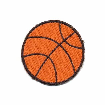 Opstrijkbare applicatie basketbal (5 stuks)